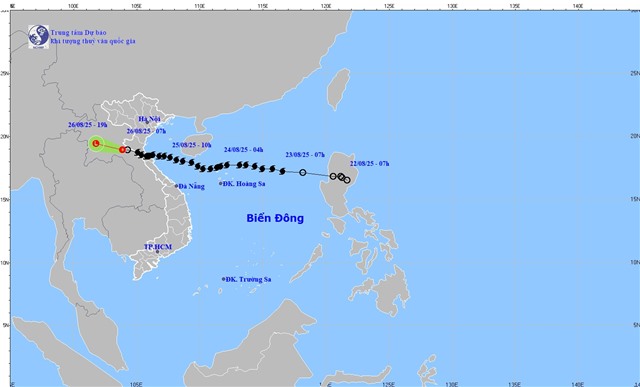 TIN BÃO KHẨN CẤP (Cơn bão số 5) - Tin phát lúc 08h00' ngày 26/8
