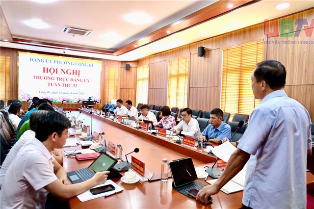 Hội nghị Thường trực Đảng ủy phường Uông Bí tuần thứ 32