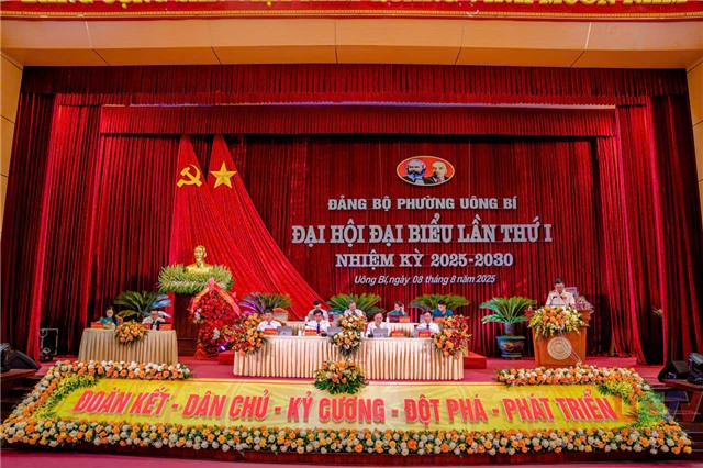 Phiên thứ nhất Đại hội đại biểu Đảng bộ phường Uông Bí lần thứ I, nhiệm kỳ 2025-2030
