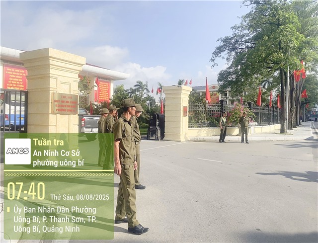Công an phường Uông Bí chủ động đảm bảo ANTT Đại hội Đảng bộ phường lần thứ I, nhiệm kỳ 2025-2030