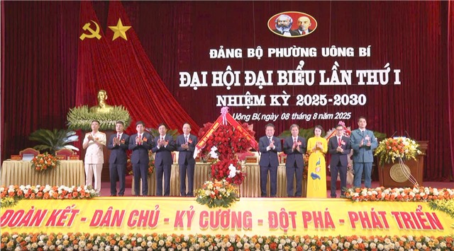 Đại hội đại biểu Đảng bộ phường Uông Bí lần thứ I, nhiệm kỳ 2025-2030 thành công tốt đẹp