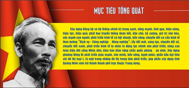 Mục tiêu tổng quát và các nhiệm vụ, chỉ tiêu chủ yếu theo Nghị quyết Đại hội đại biểu Đảng bộ phường Uông Bí lần thứ I, nhiệm kỳ 2025 - 2030