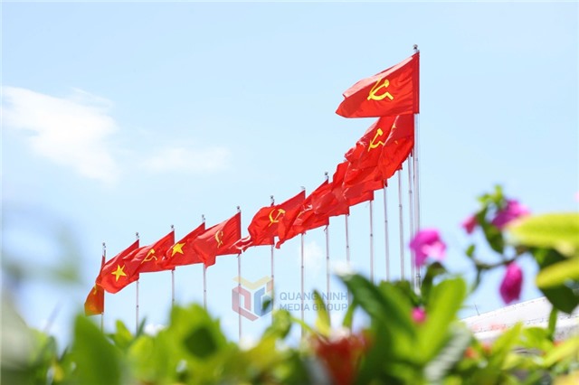 Rực rỡ cờ hoa chào mừng Đại hội Đảng bộ tỉnh