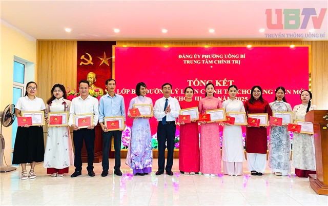 Tổng kết Lớp bồi dưỡng lý luận chính trị cho đảng viên mới khóa III, IV năm 2025