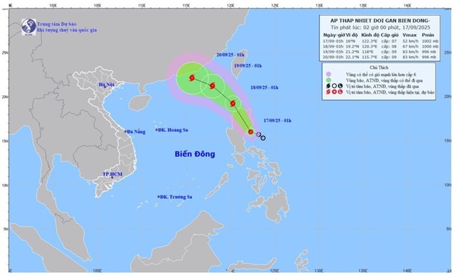 Áp thấp nhiệt đới sắp mạnh lên thành bão, biển động mạnh