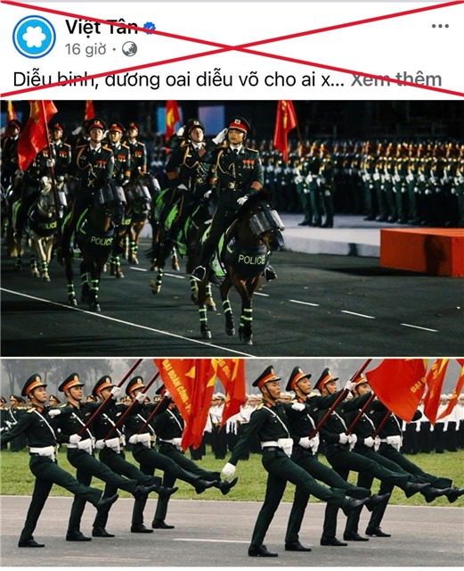 Đập tan luận điệu xuyên tác của tổ chức phản động Việt Tân về ý nghĩa các cuộc diễu binh, diễu hành
