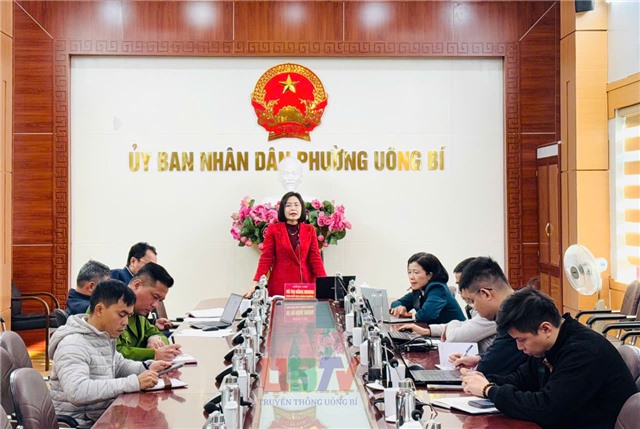 Phường Uông Bí họp báo cáo tiến độ các hoạt động mừng Đảng, mừng Xuân Bính Ngọ 2026