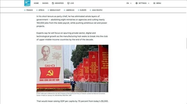 Truyền thông quốc tế khẳng định thành tựu to lớn của Việt Nam