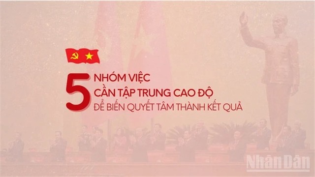 [Infographic] Năm nhóm việc cần tập trung cao độ để biến quyết tâm thành kết quả