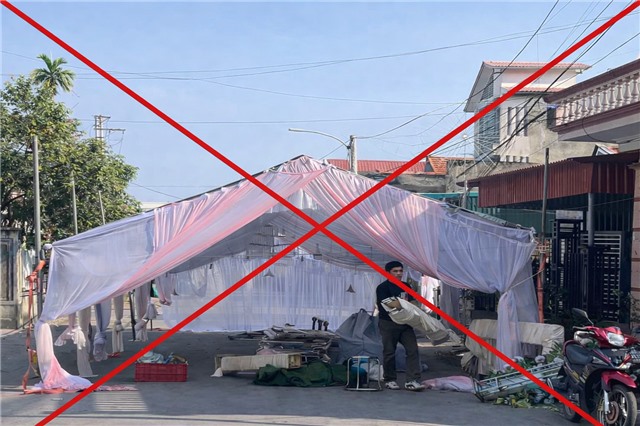 PHƯỜNG UÔNG BÍ XỬ PHẠT HỘ DÂN 2,5 TRIỆU ĐỒNG VÌ HÀNH VI DỰNG RẠP CƯỚI DƯỚI LÒNG ĐƯỜNG!