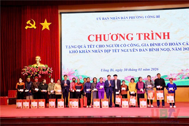 Phường Uông Bí lan tỏa yêu thương qua chương trình “Tết nhân ái, Tết yêu thương” Xuân Bính Ngọ 2026