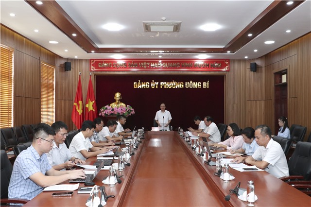 THƯỜNG TRỰC ĐẢNG ỦY PHƯỜNG UÔNG BÍ GIAO BAN TUẦN THỨ 43