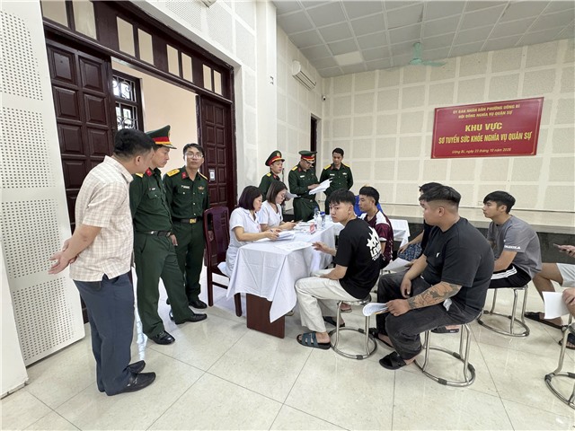 Phường Uông Bí hoàn thành sơ tuyển sức khỏe nghĩa vụ quân sự năm 2027