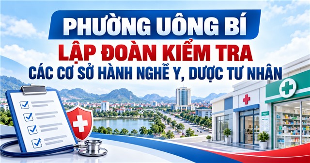 PHƯỜNG UÔNG BÍ LẬP ĐOÀN KIỂM TRA CÁC CƠ SỞ HÀNH NGHỀ Y, DƯỢC TƯ NHÂN