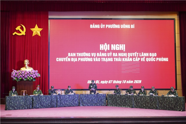 Phường Uông Bí tham gia Tổng duyệt diễn tập  khu vực phòng thủ thành phố năm 2026