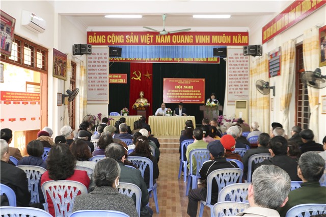 Khu Thanh Sơn 3: Hội nghị lấy ý kiến nhận xét và tín nhiệm của cử tri nơi cư trú đối với những người ứng cử đại biểu HĐND các cấp nhiệm kỳ 2026-2031