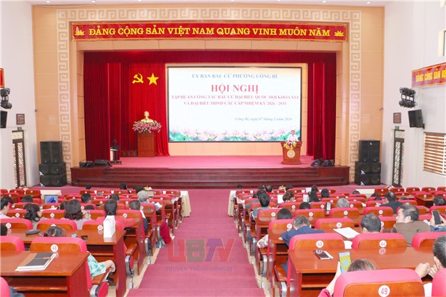 Phường Uông Bí tập huấn công tác bầu cử Đại biểu Quốc hội khóa XVI và Đại biểu HĐND các cấp, nhiệm kỳ 2026 – 2031