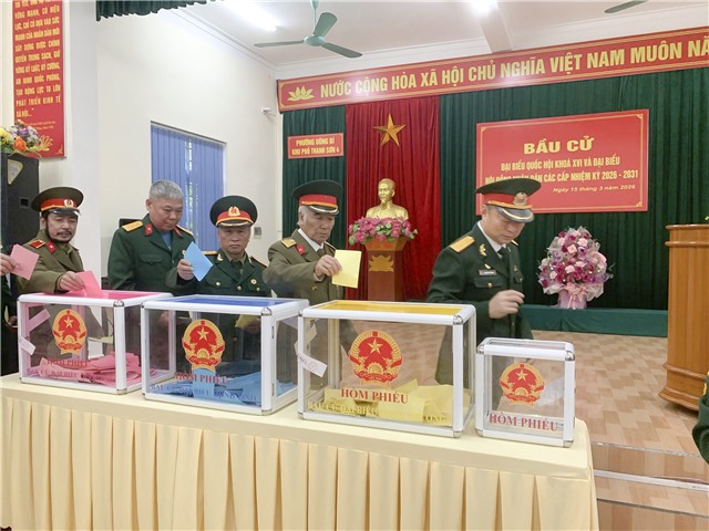 9h55’ khu Thanh Sơn 4 đã hoàn thành 100% cử tri đi bầu cử