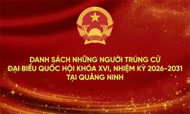 Danh sách những người trúng cử đại biểu Quốc hội khóa XVI, nhiệm kỳ 2026-2031, tại Quảng Ninh
