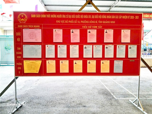 Sẵn sàng cho ngày hội lớn: Uông Bí hoàn tất niêm yết danh sách người ứng cử tại tất cả các tổ bầu cử