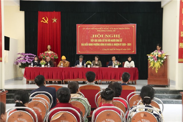 Hội nghị tiếp xúc giữa cử tri tại đơn vị bầu cử số 5 với người ứng cử Đại biểu HĐND phường Uông Bí khóa II, nhiệm kỳ 2026-2031