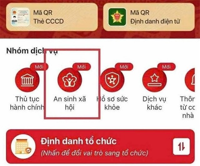 Hướng dẫn tích hợp tài khoản hưởng an sinh xã hội trên VNeID cho người dân