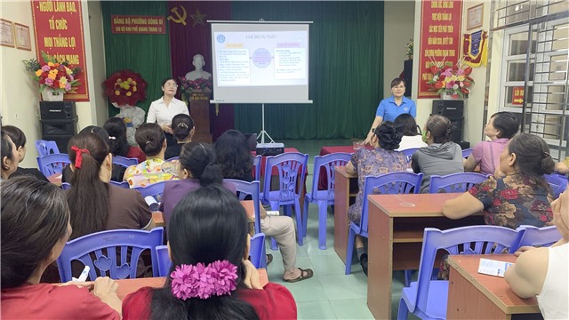 BHXH cơ sở Uông Bí đẩy mạnh tuyên truyền chính sách BHXH, BHYT tại khu dân cư