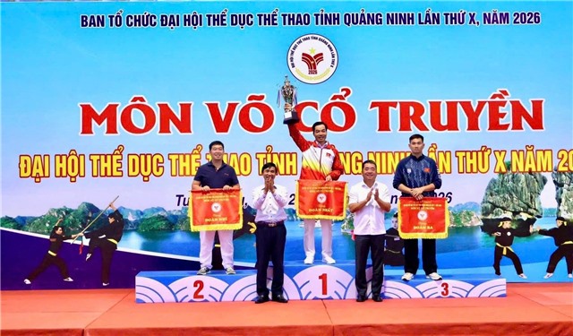 Phường Uông Bí giành giải Nhì toàn đoàn tại giải võ thuật cổ truyền tỉnh Quảng Ninh