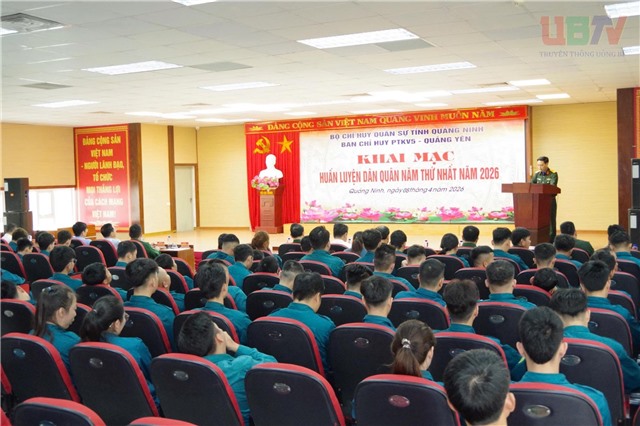 150 dân quân tham gia huấn luyện năm thứ nhất năm 2026  tại phường Uông Bí