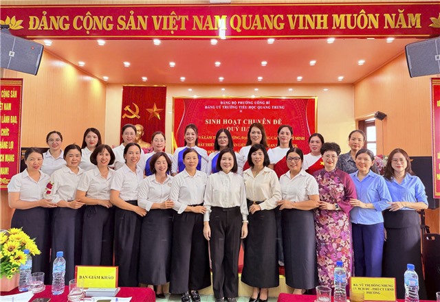 ĐẢNG BỘ TRƯỜNG TIỂU HỌC QUANG TRUNG TỔ CHỨC SINH HOẠT CHUYÊN ĐỀ HỌC TẬP VÀ LÀM THEO BÁC NĂM 2026