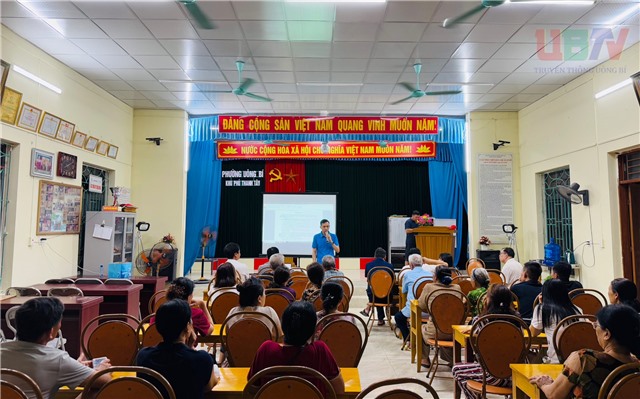 Phường Uông Bí phổ biến, lấy ý kiến Nhân dân triển khai dự án nâng cấp tuyến đường khu Phú Thanh Tây