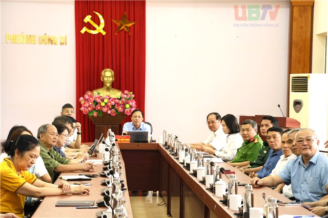 Phường Uông Bí tham dự trực tuyến Hội nghị tiếp xúc cử tri sau Kỳ họp thứ Nhất, Quốc hội khóa XVI