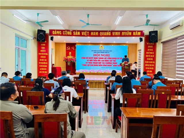 Công đoàn phường Uông Bí: Công bố quyết định thành lập Công đoàn cơ sở, ký mới thỏa ước lao động tập thể và triển khai chương trình phúc lợi đoàn viên năm 2026