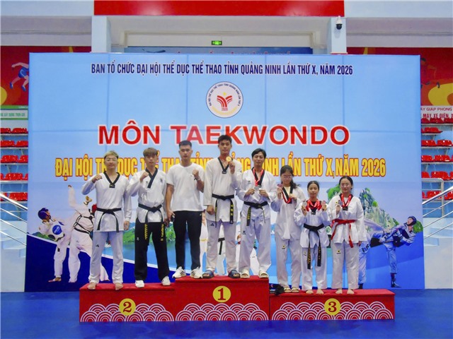 Phường Uông Bí xếp thứ 5 toàn tỉnh tại môn Taekwondo tại Đại hội TDTT tỉnh Quảng Ninh lần thứ X