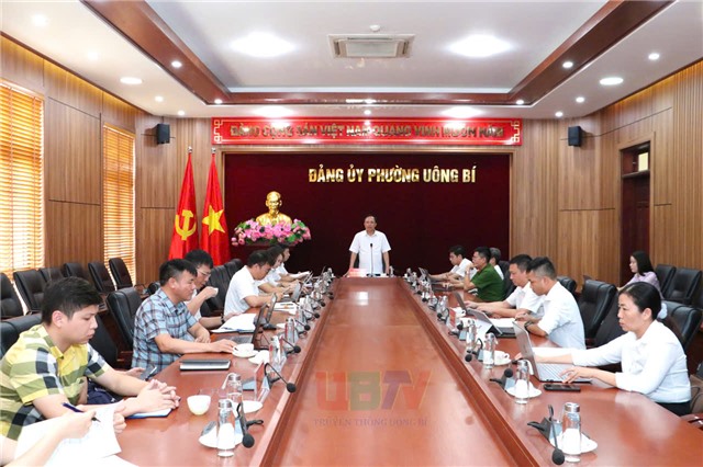 Giao ban thường trực Đảng ủy phường Uông Bí tuần thứ 25