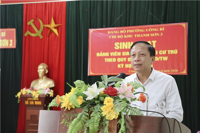 CÁC CHI BỘ KHU DÂN CƯ TRÊN ĐỊA BÀN PHƯỜNG UÔNG BÍ TỔ CHỨC SINH HOẠT ĐẢNG VIÊN NƠI CƯ TRÚ THEO QUY ĐỊNH 213 CỦA BỘ CHÍNH TRỊ