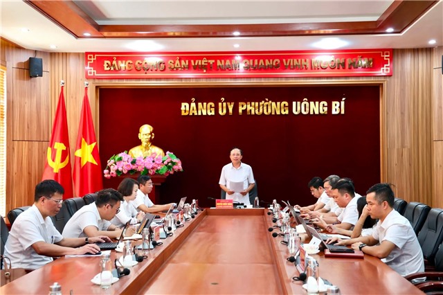 Thường trực Đảng ủy phường Uông Bí họp tuần thứ 27, quyết liệt chỉ đạo các nhiệm vụ trọng tâm