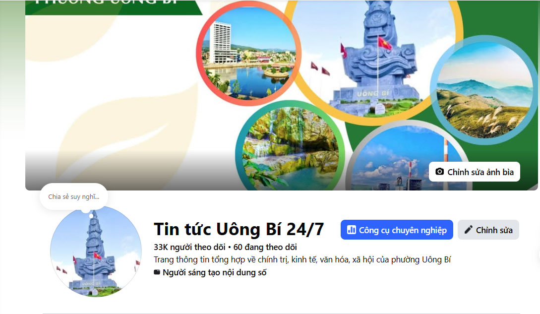 Trang Facebook phường Uông Bí