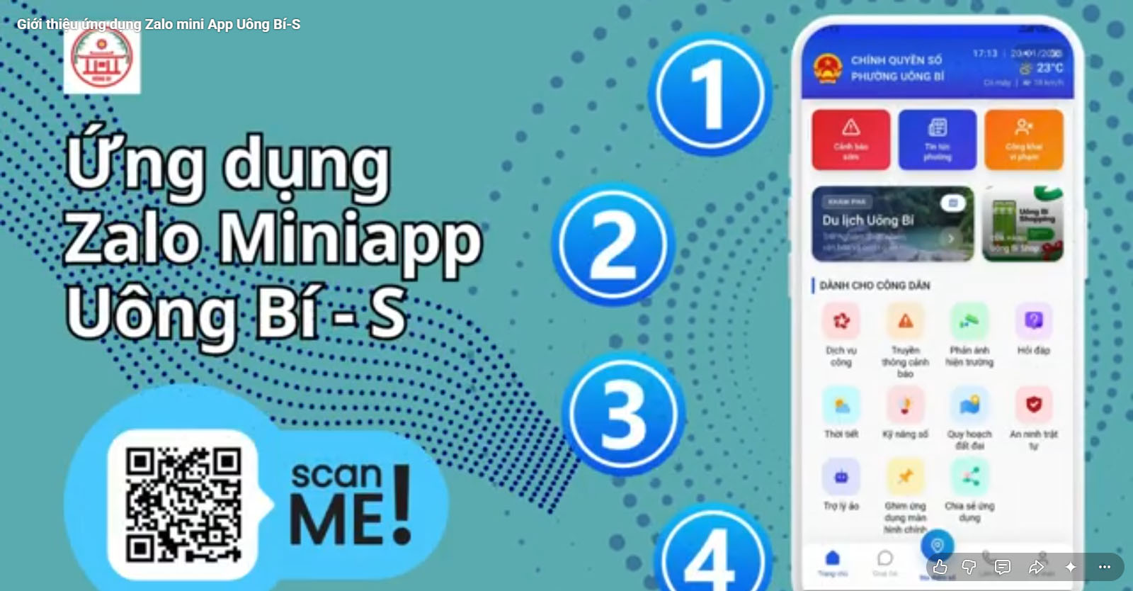 Ứng dụng Zalo Mini App của Phường Uông Bí