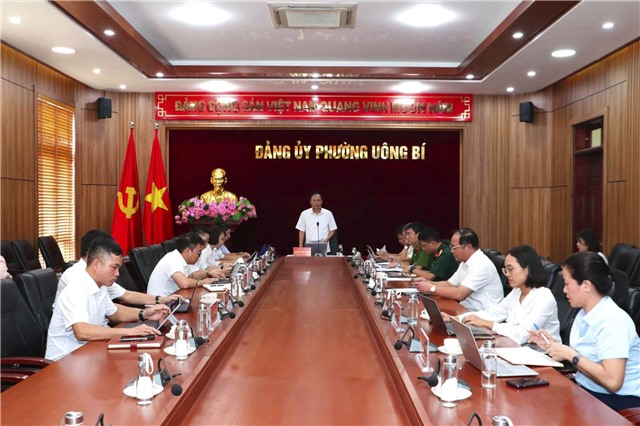 Giao ban thường trực Đảng ủy phường Uông Bí tuần thứ 29