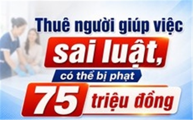 Thuê người giúp việc sai luật có thể bị phạt đến 75 triệu đồng