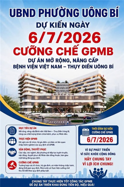 Đẩy nhanh tiến độ giải phóng mặt bằng Dự án mở rộng, nâng cấp Bệnh viện Việt Nam – Thụy Điển Uông Bí để dự án sớm về đích