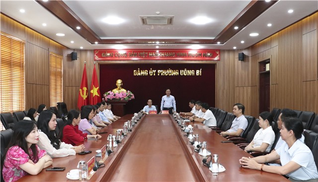 Đoàn công tác Đảng ủy xã Quỳnh Lưu – tỉnh Nghệ An học tập, trao đổi kinh nghiệm mô hình chuyển đổi số trong công tác Đảng tại phường Uông Bí