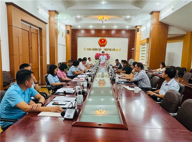 UBND phường Uông Bí giao ban thường kỳ tháng 7