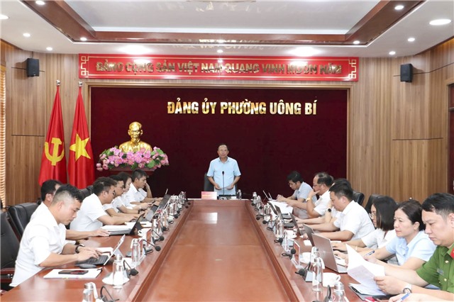 Phường Uông Bí: Giao ban Thường trực Đảng ủy tuần thứ 28