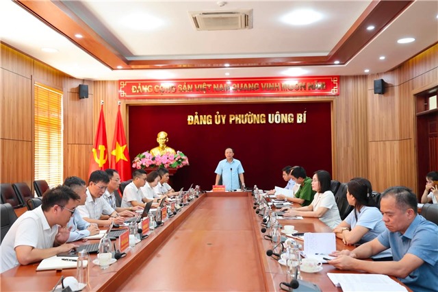 HỘI NGHỊ THƯỜNG TRỰC ĐẢNG ỦY PHƯỜNG UÔNG BÍ TUẦN THỨ 33