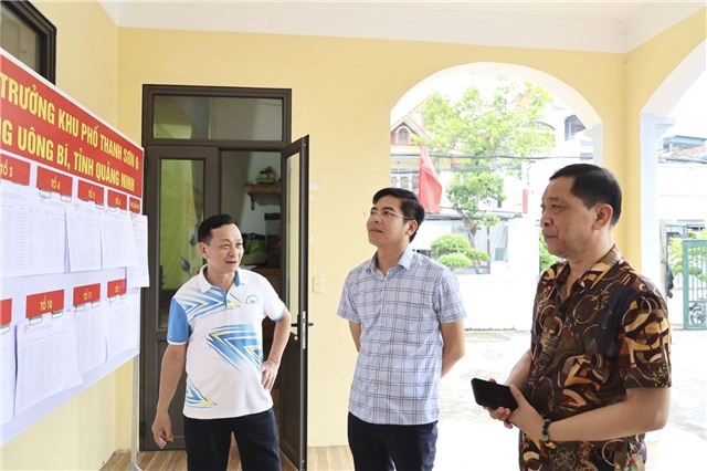 Lãnh đạo phường Uông Bí kiểm tra công tác chuẩn bị bầu cử trưởng khu phố nhiệm kỳ 2026 - 2031