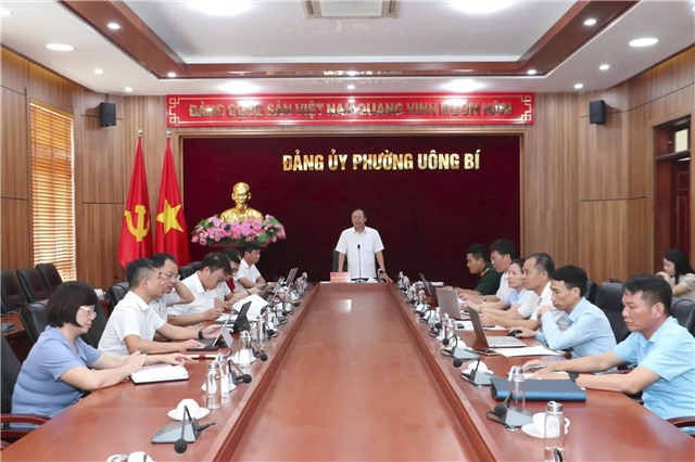 Giao ban thường trực Đảng ủy phường Uông Bí tuần thứ 34