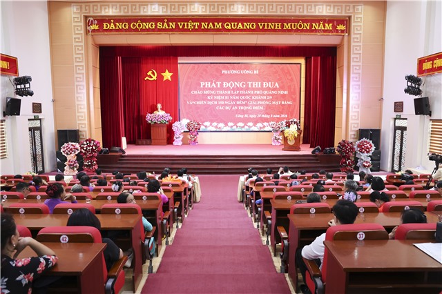 Phường Uông Bí phát động thi đua chào mừng thành lập Thành phố Quảng Ninh; kỷ niệm 81 năm Quốc khánh 2/9 và chiến dịch 150 ngày đêm GPMB các dự án trọng điểm