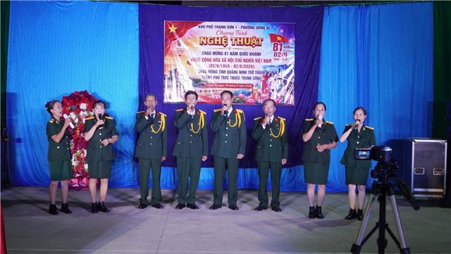 KHU PHỐ THANH SƠN 1 TỔ CHỨC CHƯƠNG TRÌNH NGHỆ THUẬT CHÀO MỪNG QUỐC KHÁNH 2/9 VÀ SỰ KIỆN QUẢNG NINH TRỞ THÀNH THÀNH PHỐ TRỰC THUỘC TRUNG ƯƠNG